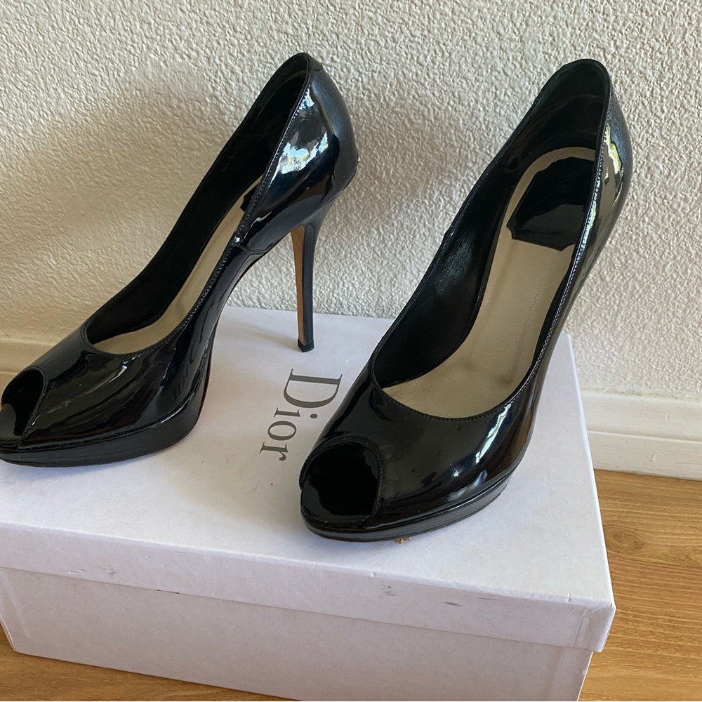 Dior Miss Dior Escarpin12 Peep Toe Pumps (Size 38) - Picture 6 of 9